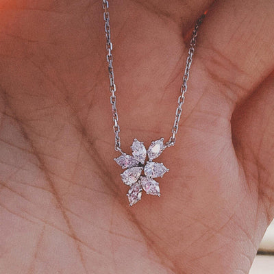 Aureline-Jewelry Marquise and Pear Lab Grown Diamond Necklace