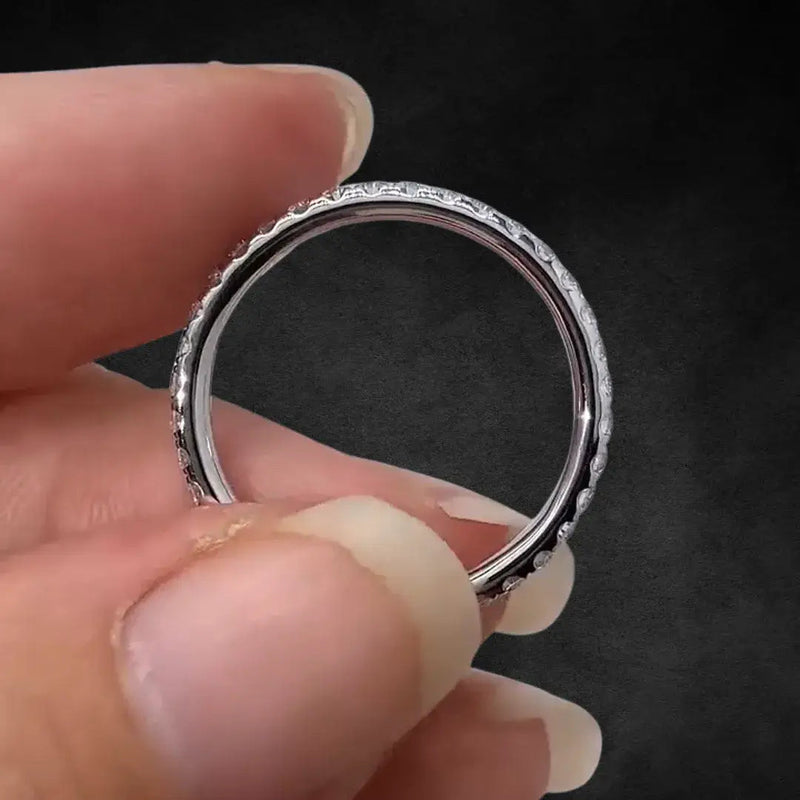 Aureline-Jewelry Full Eternity 2.0 MM Round Cut Lab Diamond Wedding Band