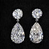Aureline-Jewelry Pear and Round Lab Grown Diamond Earrings (7.80 Ct. Tw.)