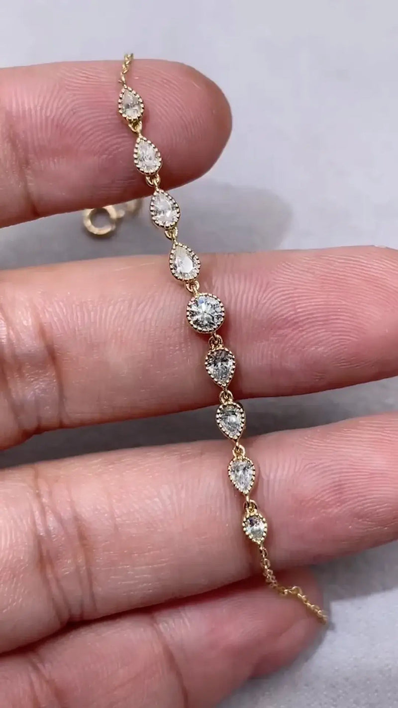 Aureline-Jewelry 0.76 ctw Vintage-Inspired Bracelet with Lab Grown Diamonds