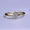 Aureline-Jewelry 0.5 CT Emerald Cut Lab Diamond Bezel Ring