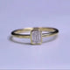 Aureline-Jewelry 0.5 CT Emerald Cut Lab Diamond Bezel Ring