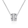 Aureline-Jewelry 1 CT Lab Diamond Cylinder Tube Pendant Necklace 18K Gold
