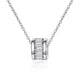 Aureline-Jewelry 1 CT Lab Diamond Cylinder Tube Pendant Necklace 18K Gold