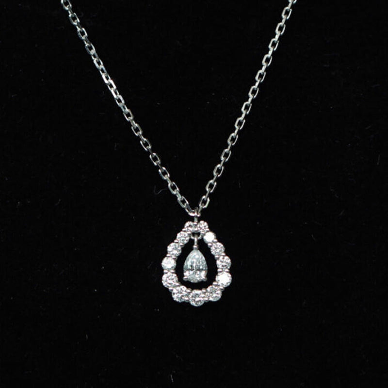 Aureline-Jewelry 0.38ct Pear Lab-Grown Diamond Teardrop Necklace 18K gold