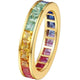 Aureline-Jewelry NOZBO 18K Colored Sapphire Rainbow Gradient Ring