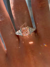 Aureline-Jewelry 3.98 CTW Princess Cut Pink Diamond Three-Stone Ring