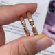Aureline-Jewelry Couple Wedding Bands  Set with Lab Diamonds 18K Open Band Design
