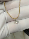 Aureline-Jewelry Drilled 1 Carat Heart Cut Lab Grown Diamond Pendant Solitaire Ball Necklace