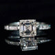 Aureline-Jewelry 2 Carat Asscher Cut Lab Diamond Engagement Ring 18k Gold