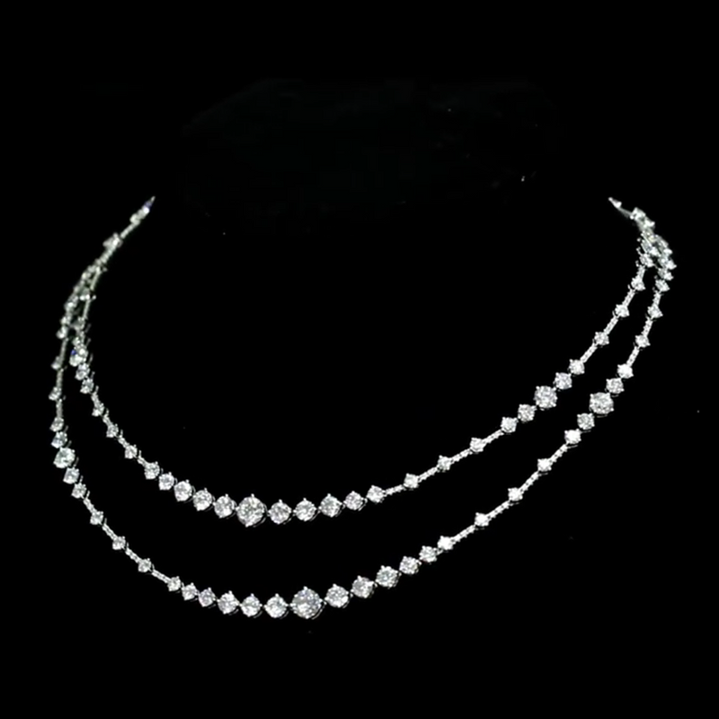 Aureline-Jewelry Double-Layer Lab Grown Diamond Necklace
