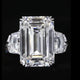 Aureline-Jewelry Three Stones Ring 12ct Emerald Cut Lab Grown Diamond