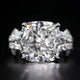 Aureline-Jewelry Luxurious 10 Carat Cushion Cut Lab Diamond Knot Ring
