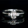 Aureline-Jewelry 0.6CT Emerald Cut Lab Diamond Three Stone Ring
