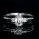 Aureline-Jewelry 0.6CT Emerald Cut Lab Diamond Three Stone Ring