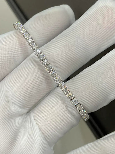 Aureline-Jewelry Round Lab Grown Diamond Tennis Bracelet