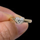 Aureline-Jewelry 0.6 CT Vintage Heart Cut Lab Grown Diamond solitaire Engagement Ring 18K