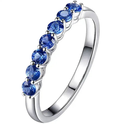 Aureline-Jewelry NOZBO 18K Gold 7-Stone Sapphire Band Ring