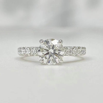 Aureline-Jewelry Pave Round Lab Diamond Engagement Ring