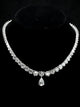 Aureline-Jewelry 60CTW Tennis Necklace with Pear and Round Lab Grown Diamond