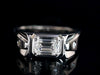 Aureline-Jewelry Emerald Cut Lab Grown Diamond Men's Engagement Ring 14K Gold