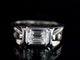 Aureline-Jewelry Emerald Cut Lab Grown Diamond Men's Engagement Ring 14K Gold