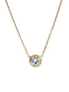 Aureline-Jewelry 0.3CT Solitaire Lab Diamond Bridesmaid Necklace 18K Gold