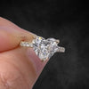 Aureline-Jewelry 1 CT Heart Shape Lab Grown Diamond Pave Engagement Ring