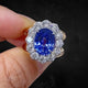 Aureline-Jewelry Blue Sapphire Double Band Cocktail Ring 18K gold