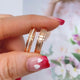 Aureline-Jewelry Couple Wedding Bands Set with Lab Diamonds 18K Rose Gold