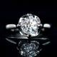 Aureline-Jewelry 0.6 Carat Round Cut Solitaire Floral Lab Diamond Ring