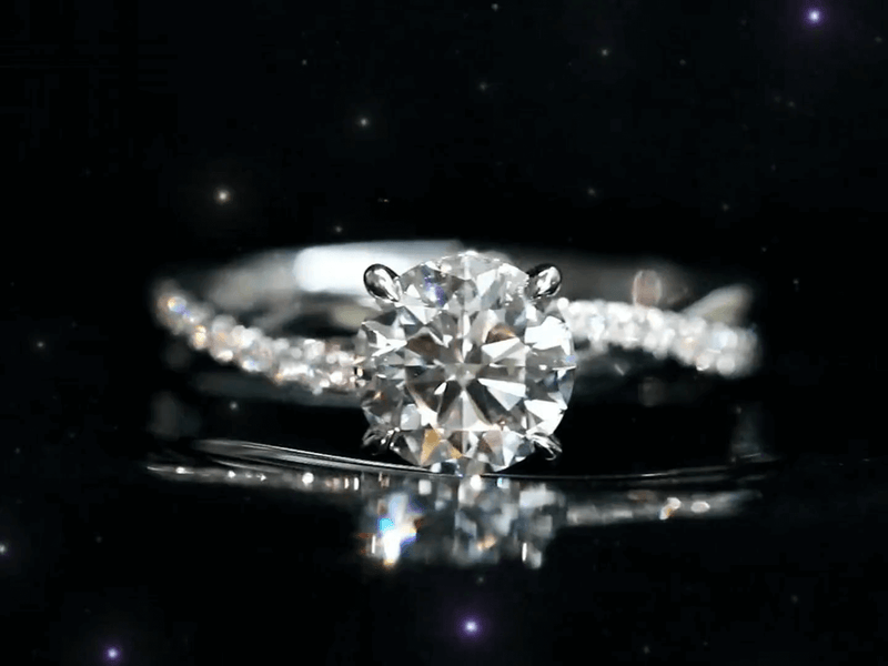 Aureline-Jewelry 1.08 Carat Vine-Inspired Lab Diamond Ring 18K Gold Engagement Ring