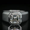 Aureline-Jewelry 2 Carat Asscher Cut Lab Diamond Men's Ring