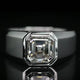 Aureline-Jewelry 2 Carat Asscher Cut Lab Diamond Men's Ring