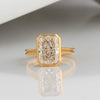 Aureline-Jewelry 4 Carat Lab Diamond Radiant Bezel Ring 14K Gold