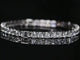Aureline-Jewelry Each 0.2-carat 0.5-carat Emerald & Round Cut Lab Diamond Tennis Bracelet 18K Gold