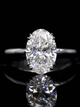 Aureline-Jewelry 3 Carat Oval Cut Lab Grown Diamond Solitaire Ring 18K Gold