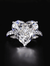 Aureline-Jewelry 10 Carat Heart Shape Lab Grown Diamond Pave Engagement Ring