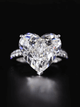 Aureline-Jewelry 10 Carat Heart Shape Lab Grown Diamond Pave Engagement Ring