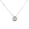 Aureline-Jewelry 1 CT Princess Cut Lab Diamond Bezel Necklace 18K Gold