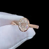 Aureline-Jewelry 1 CT Oval Lab Grown Diamond Engagement Ring Bezel Set Modern Beauty