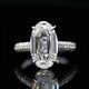 Aureline-Jewelry 6.66 Carat Antique Oval Cut Lab Grown Diamond Engagement Ring