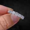 Aureline-Jewelry Half Asscher Cut Half Radiant Cut Lab Diamond Eternity Ring