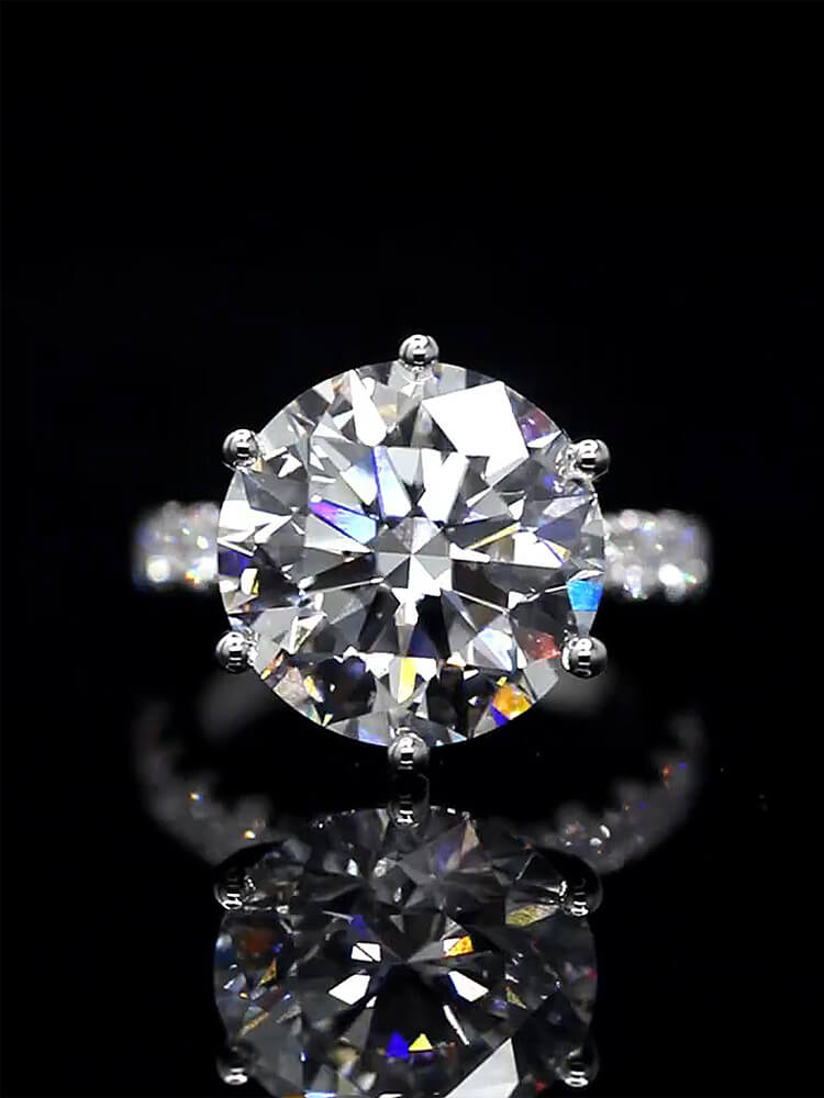 Aureline-Jewelry 8 carat Lab Diamond Pave Ring 18K Gold