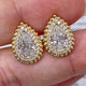 Aureline-Jewelry Unique Pear Cut Lab Diamond Teardrop Stud Earrings (2.00 Ct. Tw.)