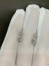 Aureline-Jewelry 1.36ctw Double Lab Diamond Hoop Earrings, Round & Princess Cut