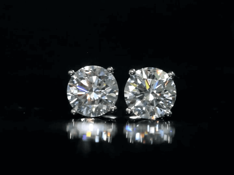 Aureline-Jewelry Round Lab Diamond Stud Earrings Four-Prong (0.60-3.00 Ct. Tw.)