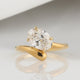 Aureline-Jewelry 2 Carat Oval Lab Diamond Ring 18K Gold