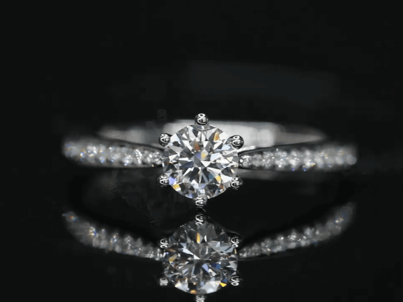 Aureline-Jewelry Timeless 0.7ct Lab-Grown Diamond Ring in 18K Gold