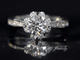 Aureline-Jewelry Unique Snowflake Lab Diamond Ring 18K Gold Halo - Pave Engagement Ring